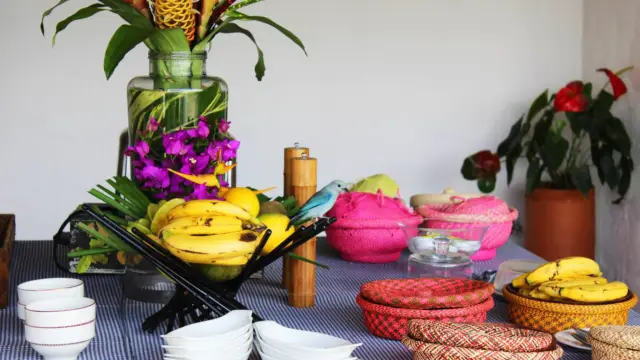 Petit déjeuner dans une hacienda de la région du café