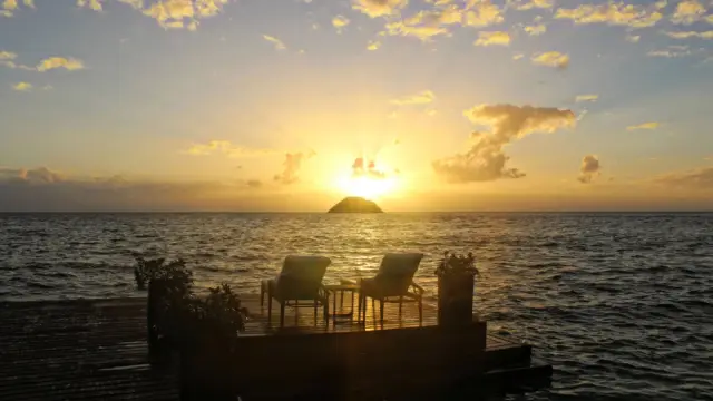 Couché de soleil en famille en Colombie