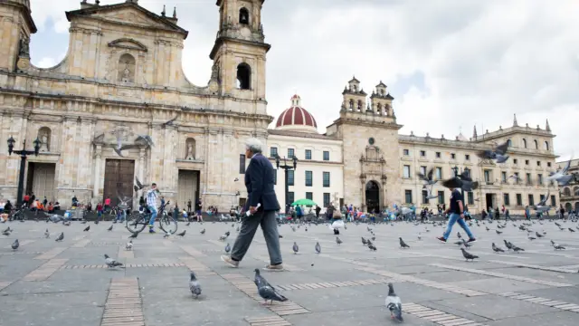 Plaza Bolivar à Bogota en Colombie