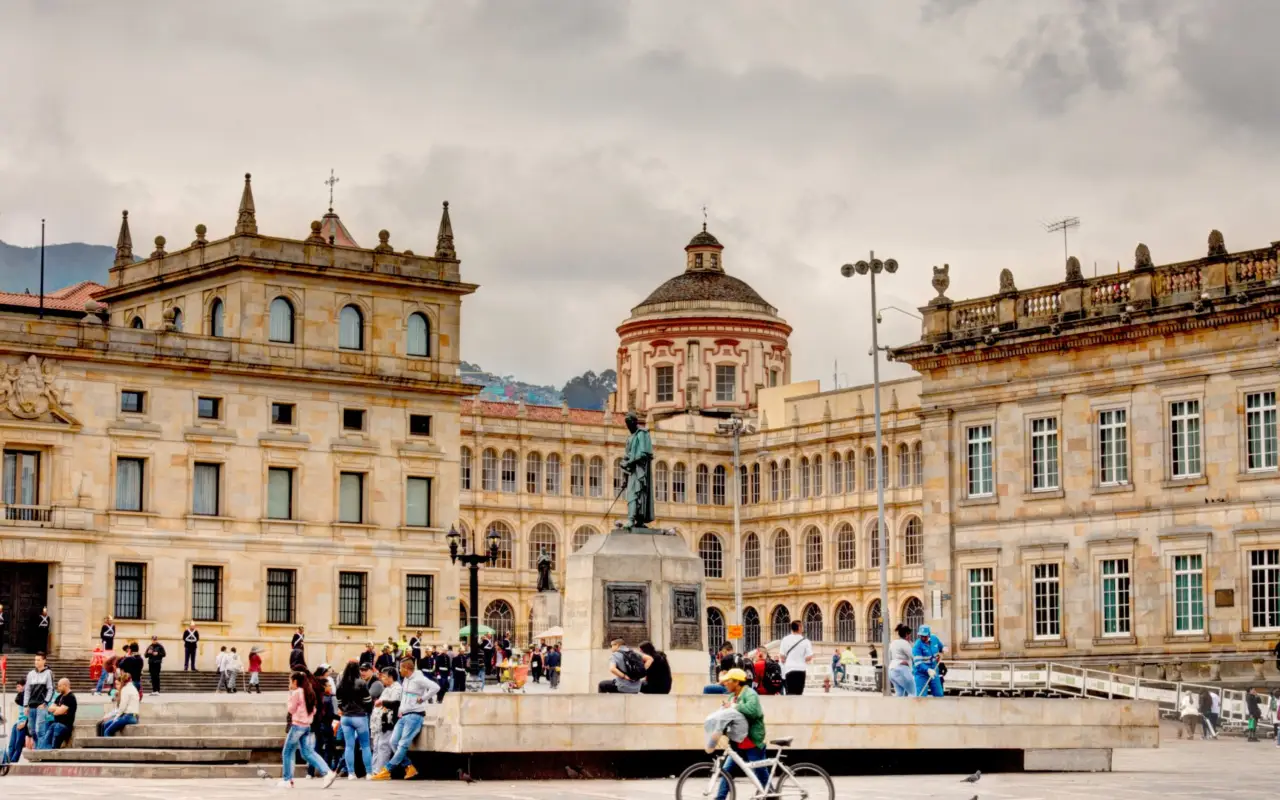 Place Bolívar à Bogota en Colombie