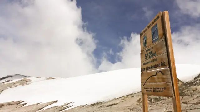 Gaciers dans le parc Los nevados en Colombie
