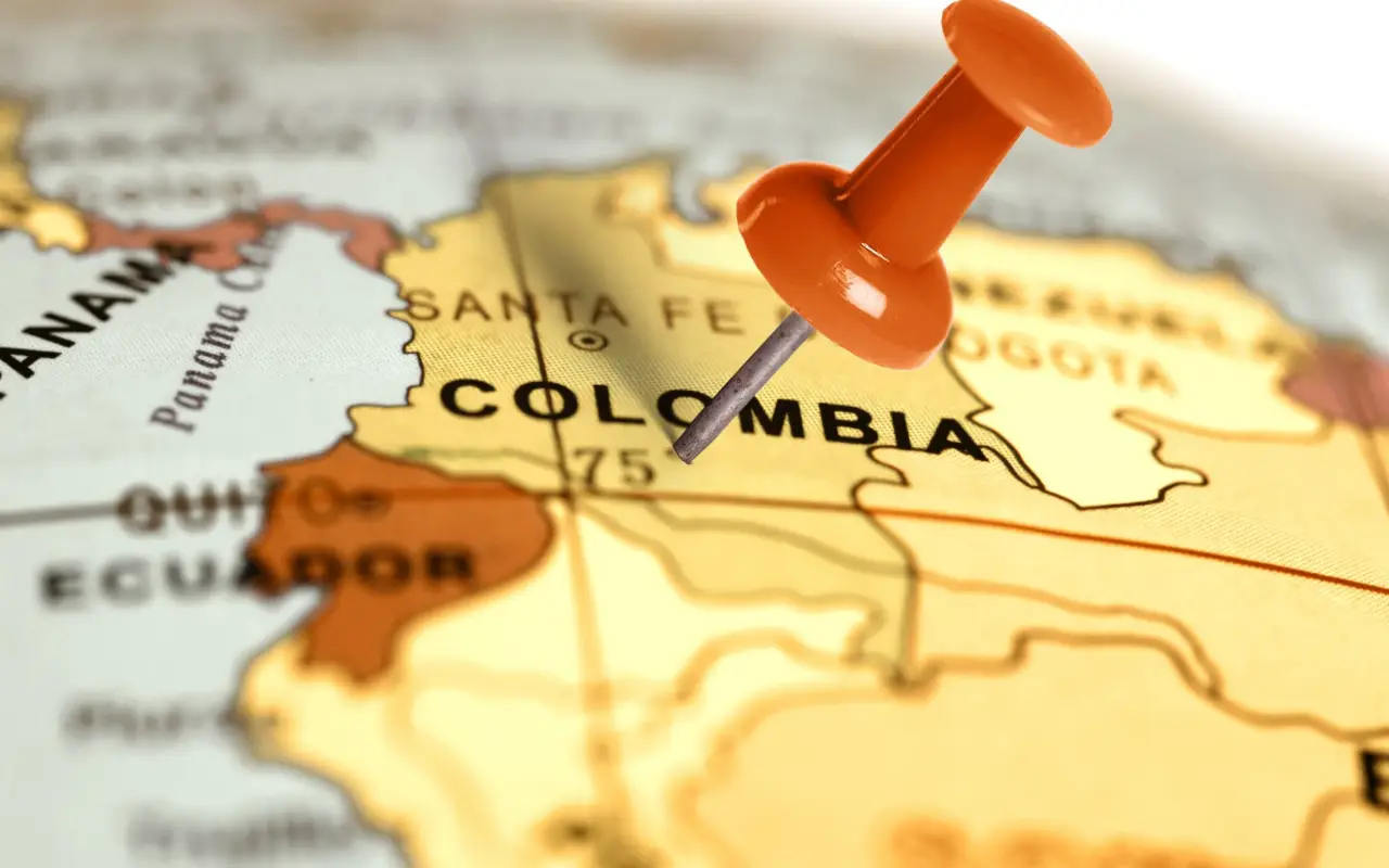 Localisation de la Colombie