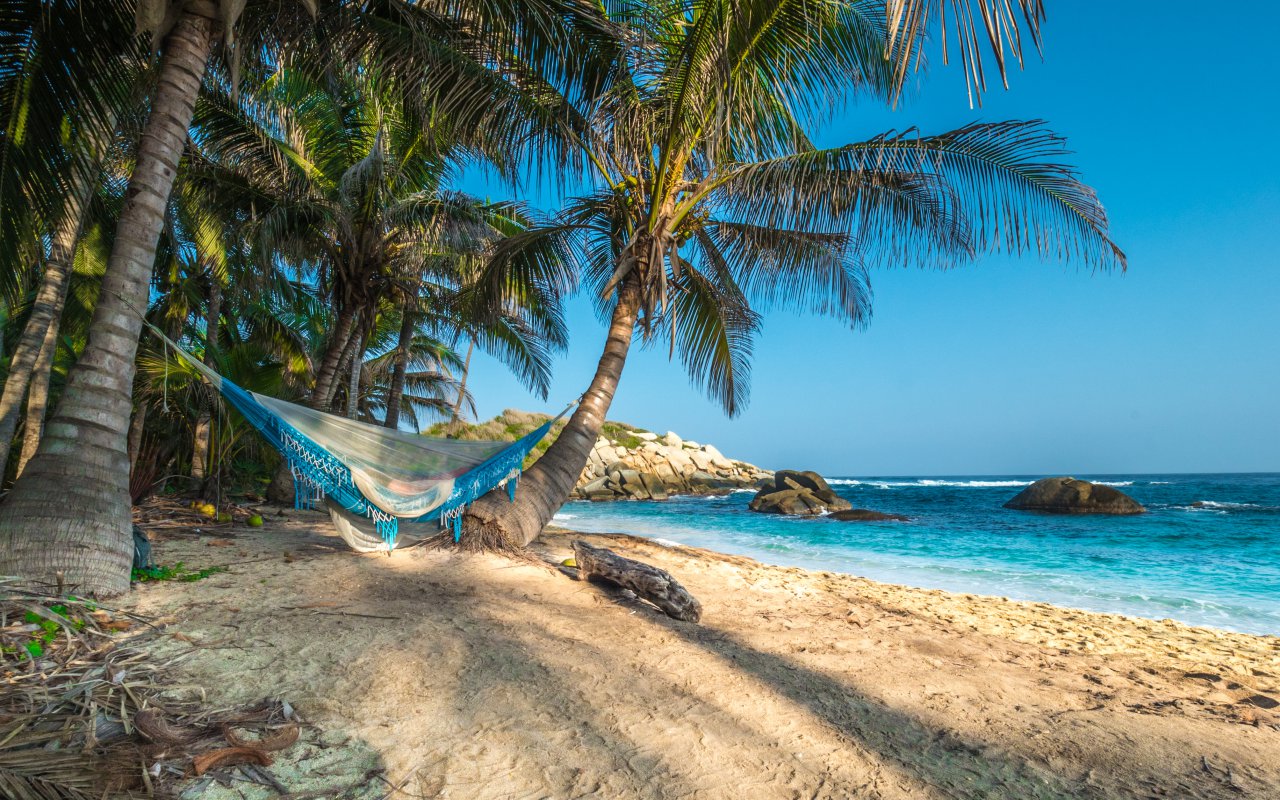 Plage du parc Tayrona en Colombie