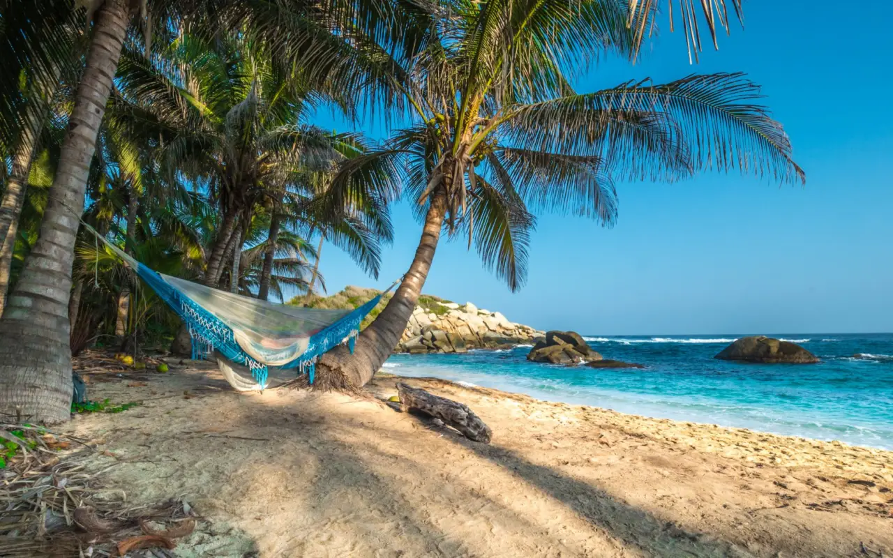 Plage du parc Tayrona en Colombie