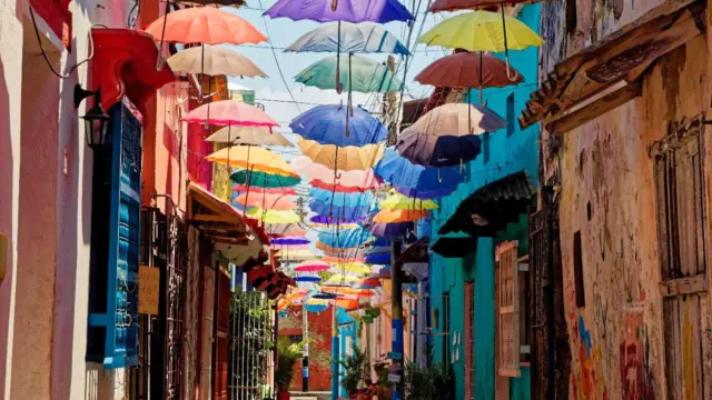 Les ruelles du quartier de Getsemani à Carthagène en Colombie