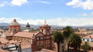 Les toits de Bogota en Colombie