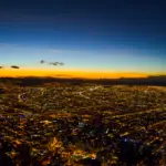 Bogota au coucher du soleil