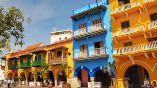 Les rues de Carthagène en Colombie