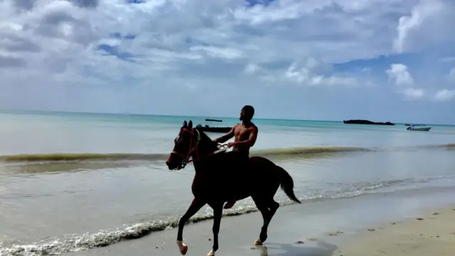 Faire de l'équitation sur la plage
