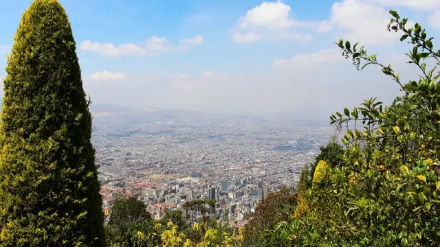 Bogota depuis Monserrate en Clombie