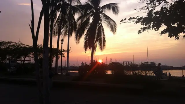 Coucher de soleil à Santa Marta en Colombie