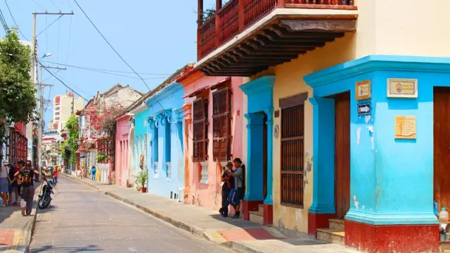 Dans les rues de Carthagène des Indes en Colombie