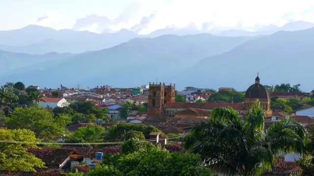 Vue sur la ville de Barichara en Colombie