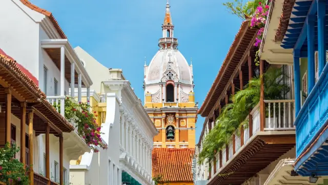 Les balcons colorés de Carthagène en Colombie