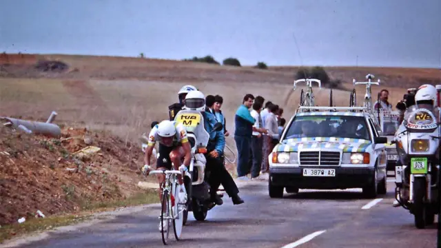Fabio Parra sur le Tour d'Espagne en 1989