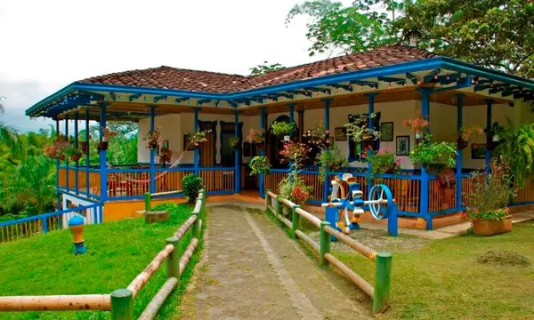 Une hacienda de la région du café en Colombie
