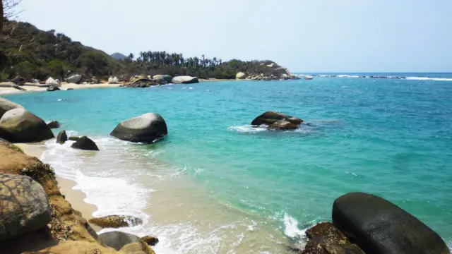 Les plagesdu Parc Tayrona près de Santa Marta en Colombie