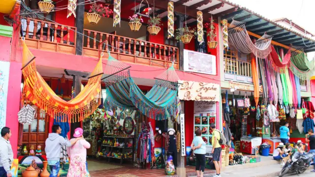 Village de Raquira dans le Boyaca en Colombie