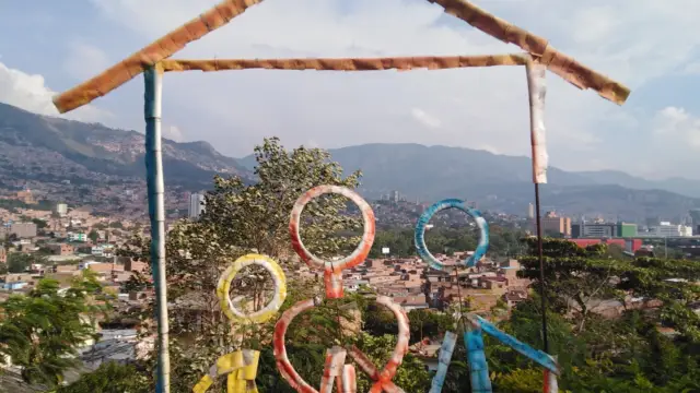 Le quartier populaire de Moravia à Medellin