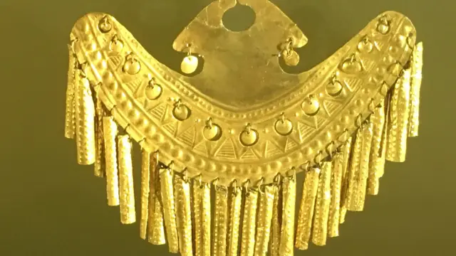 Pièce du musée de l'or à Bogota