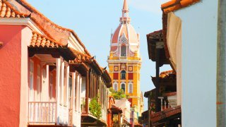 Les rue colorées de Carthagène en Colombie