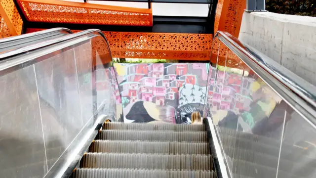 Les escalators de la Comuna 13 à Medellin