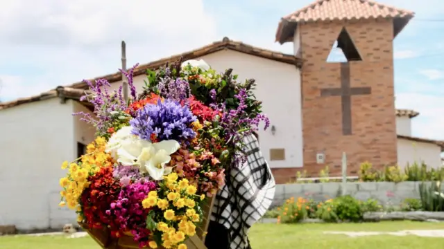 Les silleteros de Santa Elena proche de Medellin