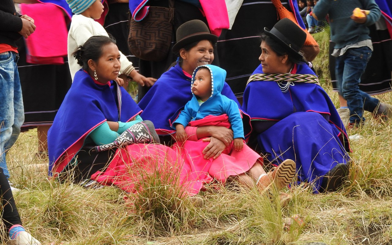 Des femmes Guambianos à Silvia en Colombie