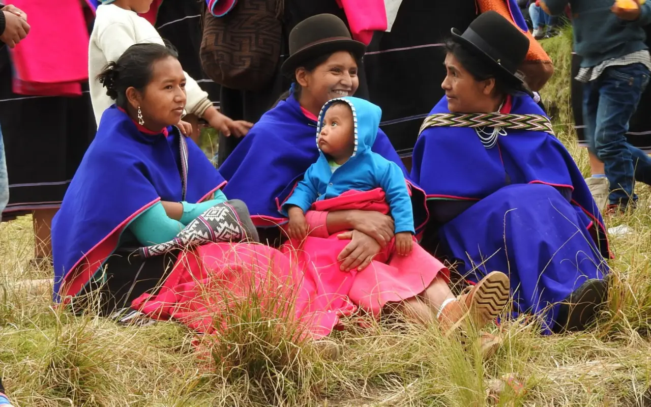 Des femmes Guambianos à Silvia en Colombie