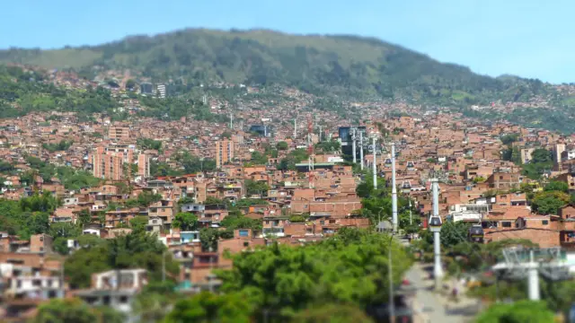 Le metrocable à Medellin en Colombie