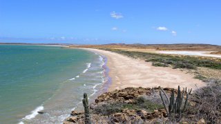 Paysage désertique de La Guajira en Colombie