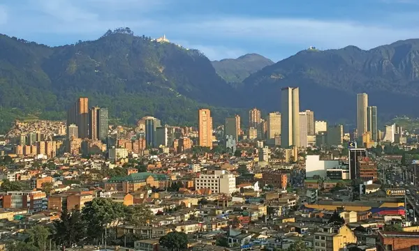 La ville de Bogota dans les Andes en Colombie