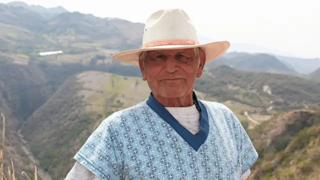 Portrait d'un colombien à Villa de Leyva